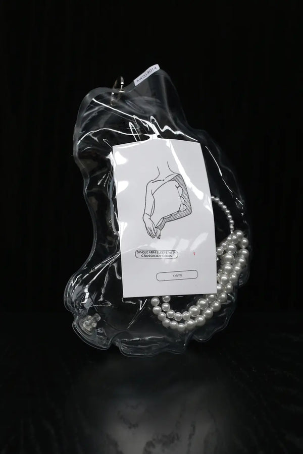 Rui Zhou R014 series cross pearl long chain single glove RUI-R014-AW20-HEI black